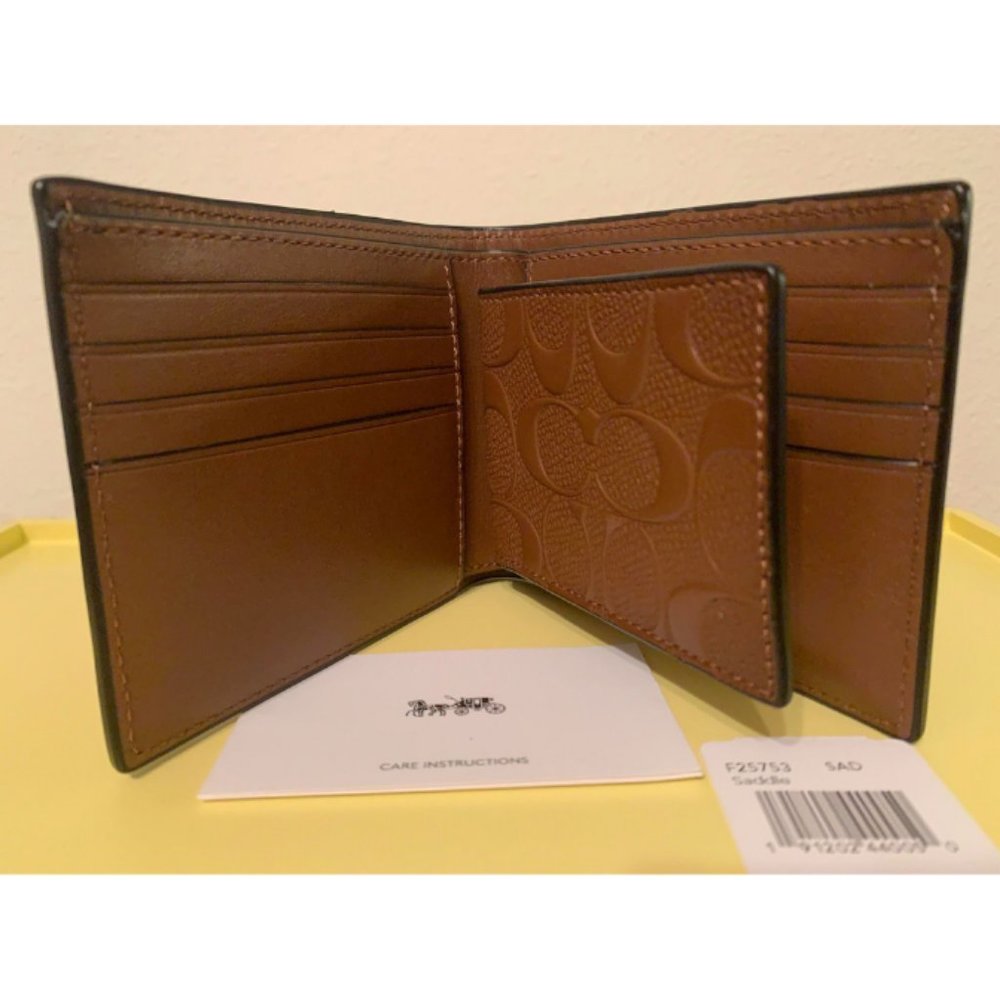 100% Auth Coach Men Wallet - Picture 2 of 5